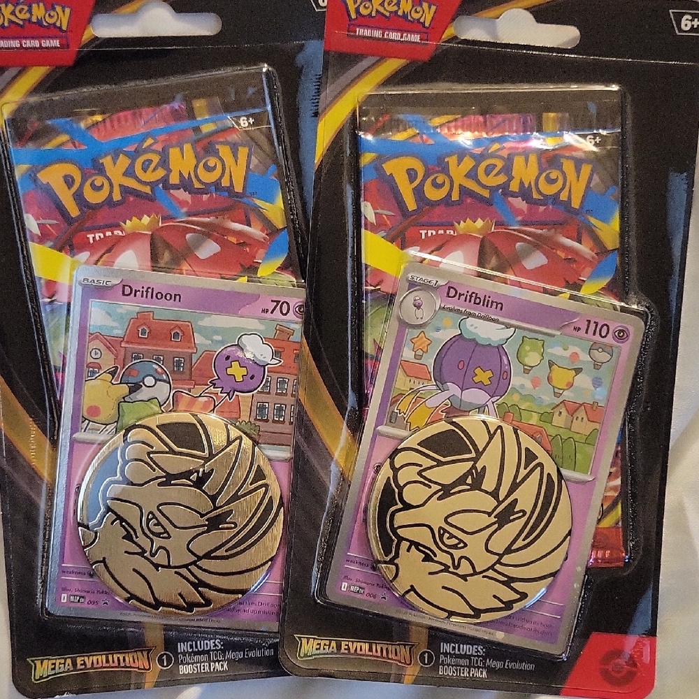 MegaEvolution POKEMON CARDS with  Coin Set Of 2